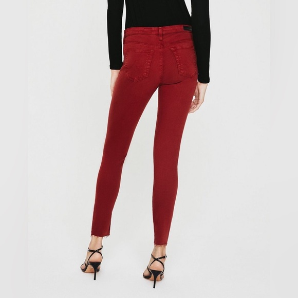 AG Red Adriano Goldschmied The Stevie Ankle Skinnny Leg Jeans 25R - Picture 7 of 8